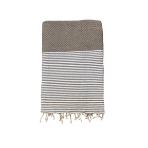 Fouta coton plate traditionnelle nid d'abeille Mikanda