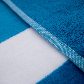 zoom texture drap de bain bahia bleu canard