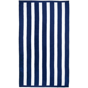 serviette de plage éponge velours rayures marine bahia marine