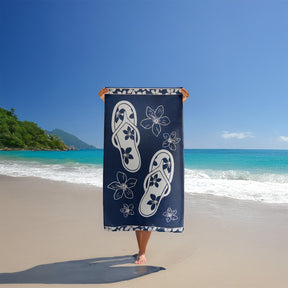 Serviette de plage éponge velours jacquard Patong  100x175cm Taille L