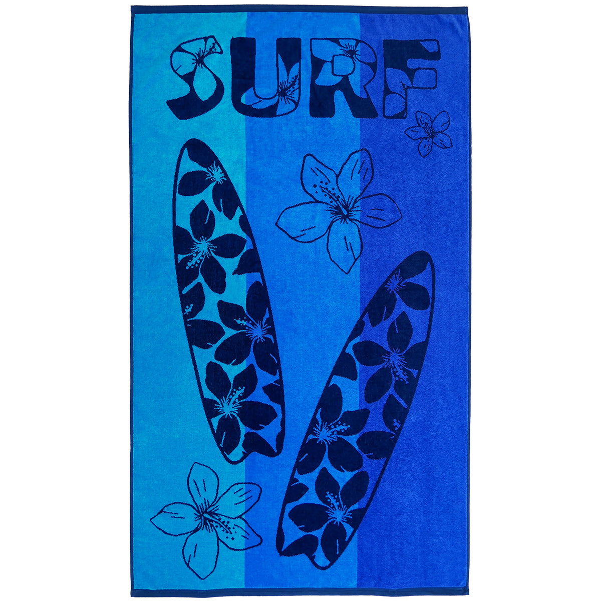 Serviette de plage éponge velours jacquard Pyrgos  100x175cm Taille L