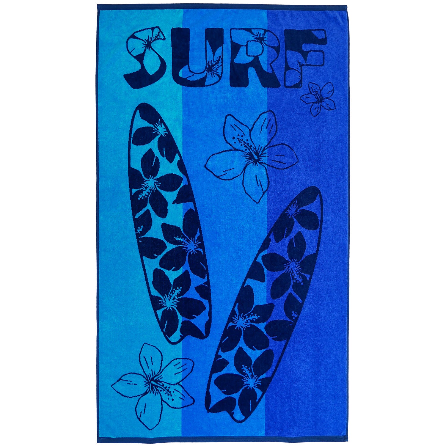 Serviette de plage éponge velours jacquard Pyrgos  100x175cm Taille L