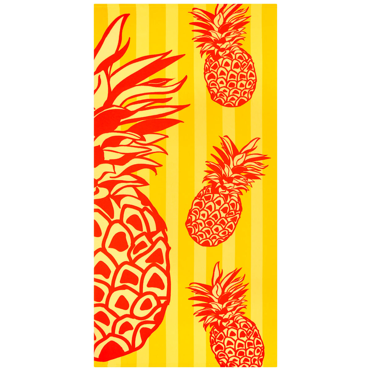 Serviette de plage Microfibre 100% polyester Pop-Ananas 75x150cm 220gm²