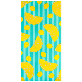 Serviette de plage Microfibre 100% polyester Pop-Citron 75x150cm 220gm²