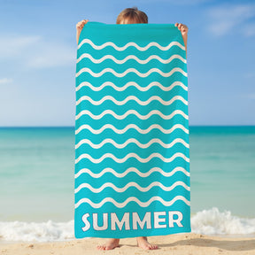 Serviette de plage Microfibre 100% polyester Vague-Pop  75x150cm 220gm²