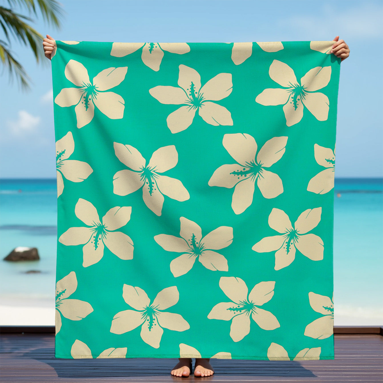 Serviette de plage Microfibre 100% polyester Alyzée 140x170cm Taille XL