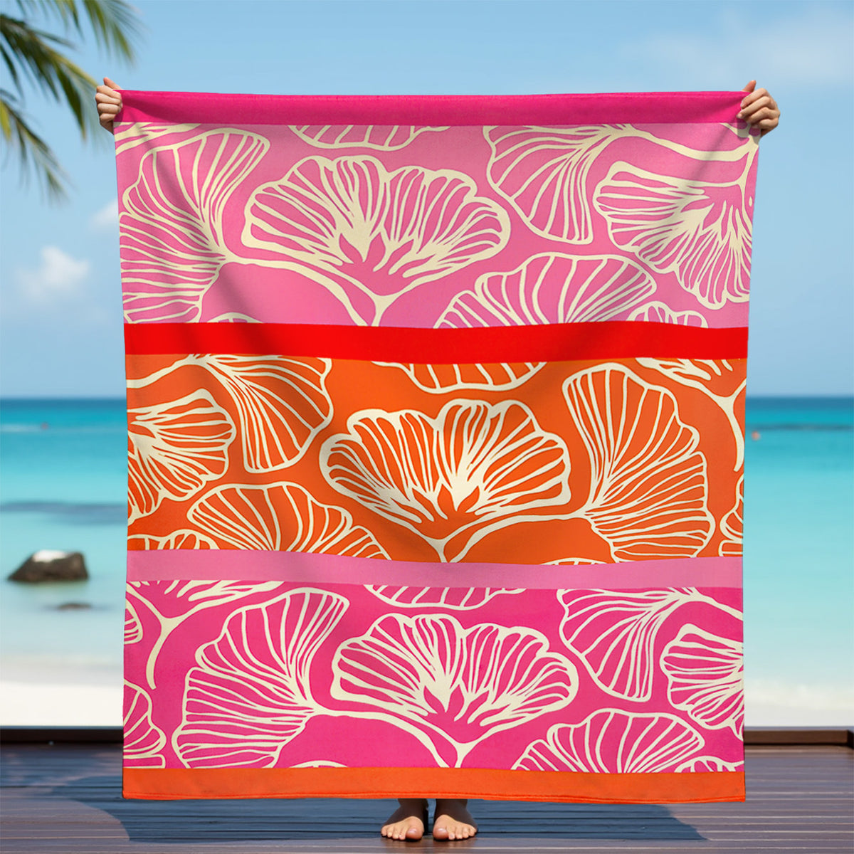 Serviette de plage Microfibre 100% polyester Jinoka 140x170cm Taille XL