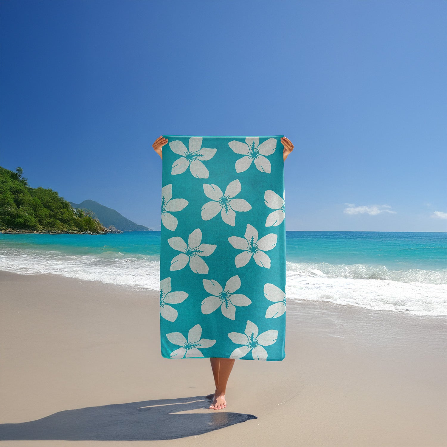 Serviette de plage éponge velours jacquard Caracol 90x170cm Taille L