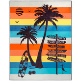 Serviette de plage éponge velours Jacquard Coconut Beach  140x180cm -Taille XL _Rayures_