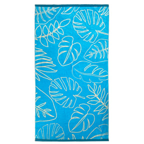 Serviette de plage éponge velours jacquard Kentia 100x175cm