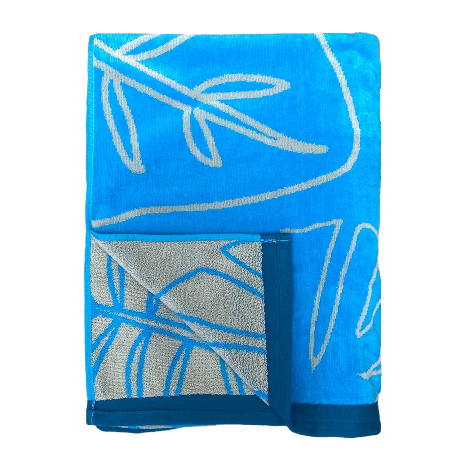 Serviette de plage éponge velours jacquard Kentia 100x175cm