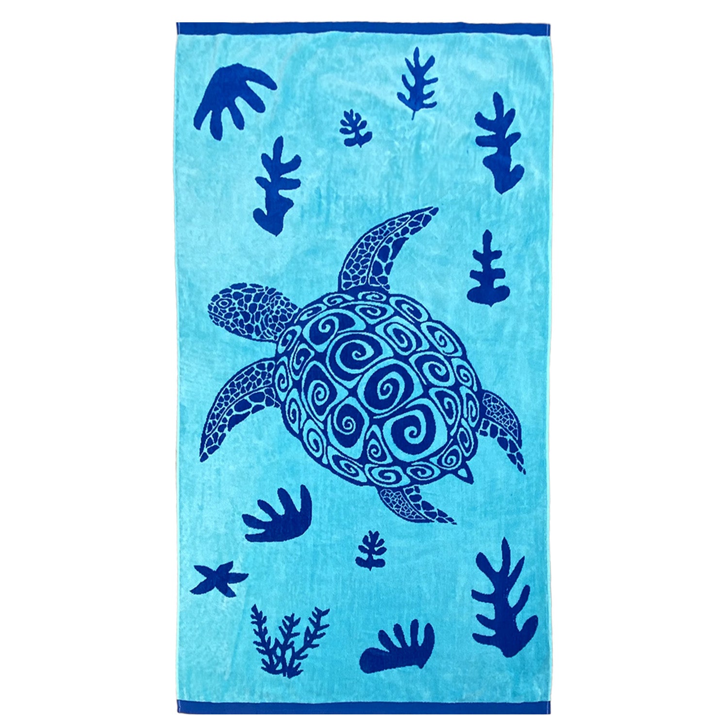 Serviette de plage éponge velours jacquard MALARI taille L