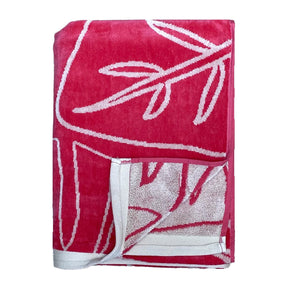 Serviette de plage éponge velours jacquard SKIVA taille L