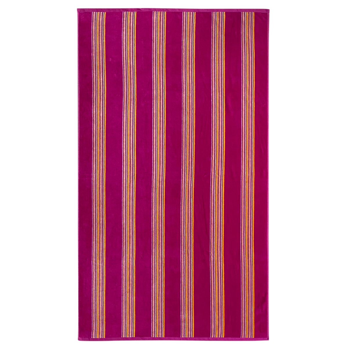 Serviette de plage éponge velours jacquard MILONGA fuschia taille L