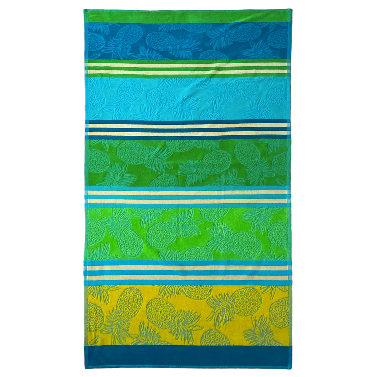 Serviette de plage éponge velours ciselée  Cancun 90x170cm Taille L _Rayures_