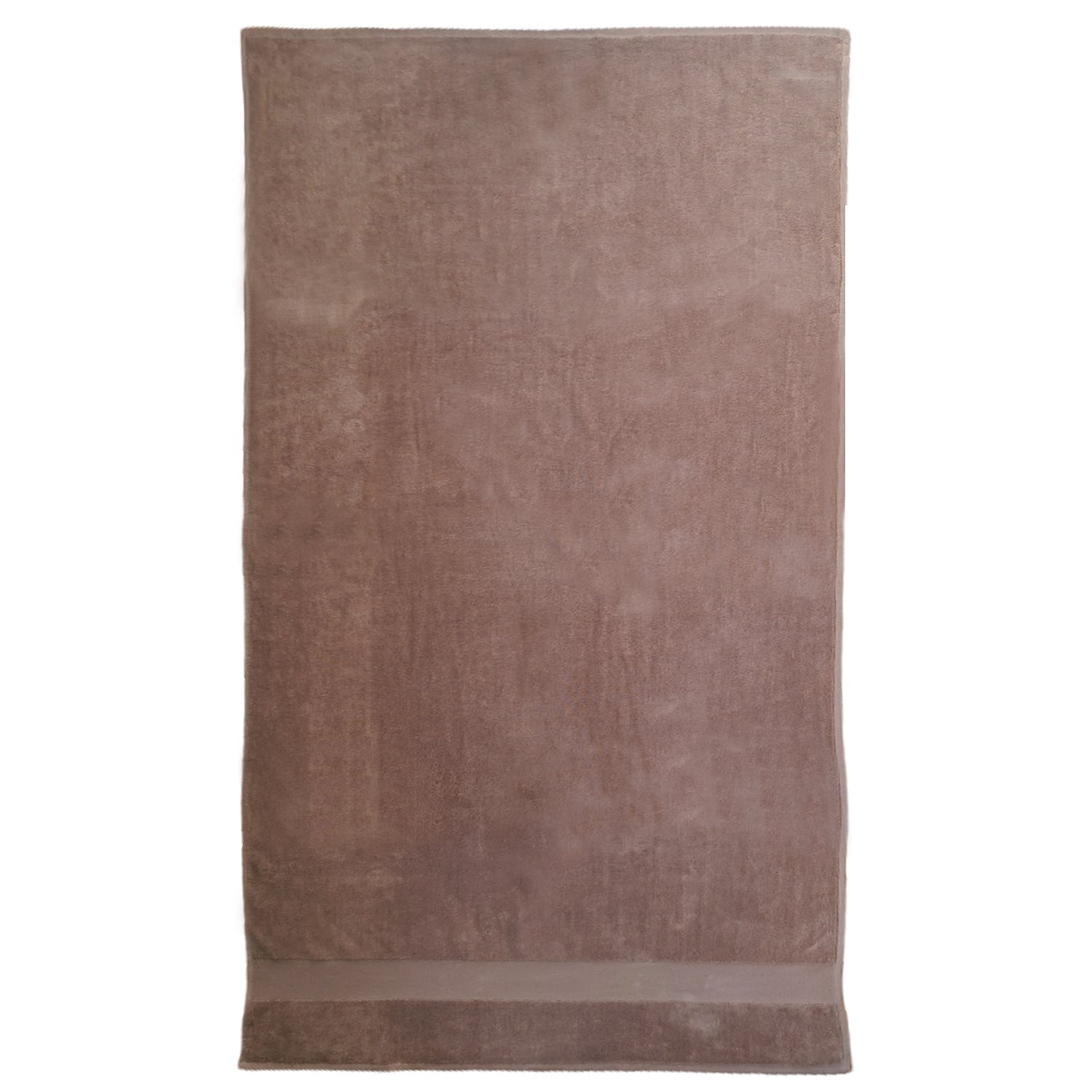 Serviette de plage éponge velours unie  Classy TAUPE