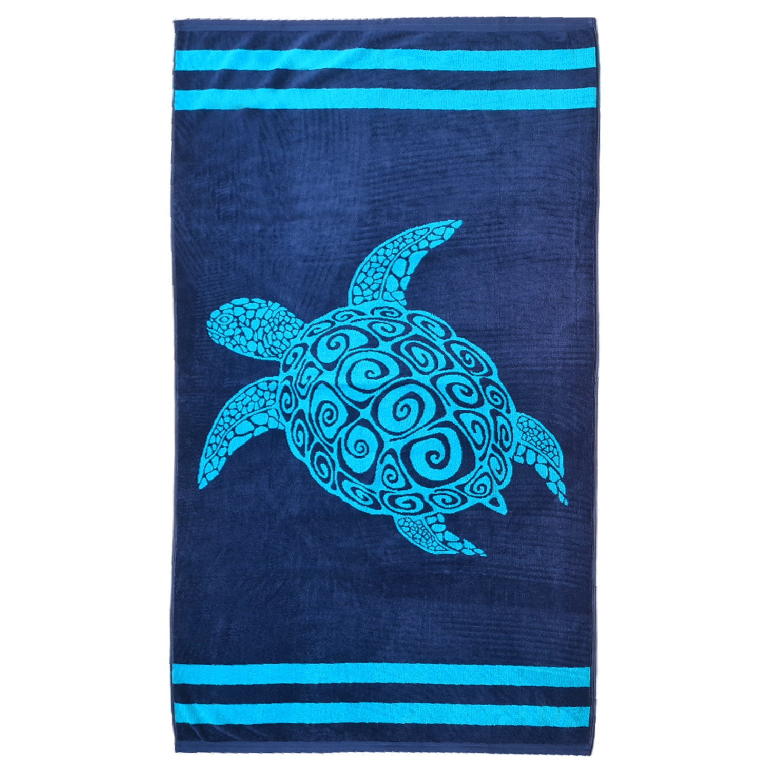 Serviette de plage éponge velours jacquard PAVLOS Taille L