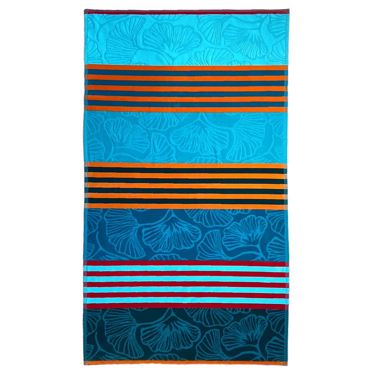 Serviette de plage éponge velours ciselée Fiorito  90x170cm Taille L _Rayures_