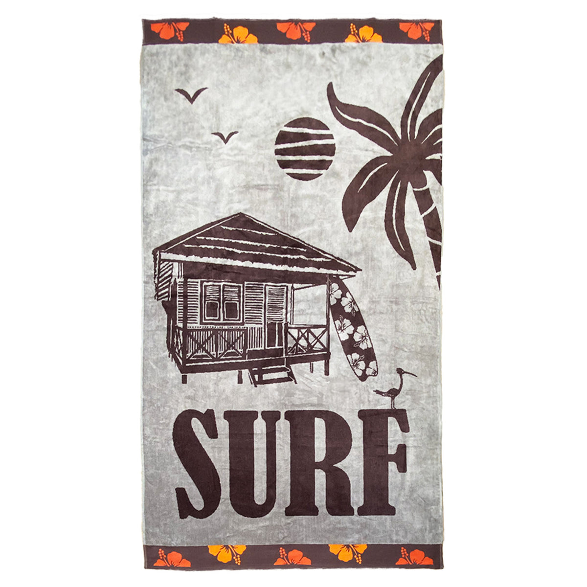 Serviette de plage éponge velours jacquard Kabana 100x175cm