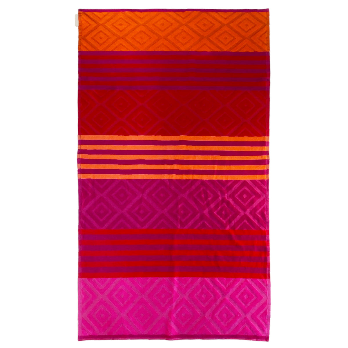 Serviette de plage éponge velours ciselée Monterrico  90x170cm Taille L _Rayures_