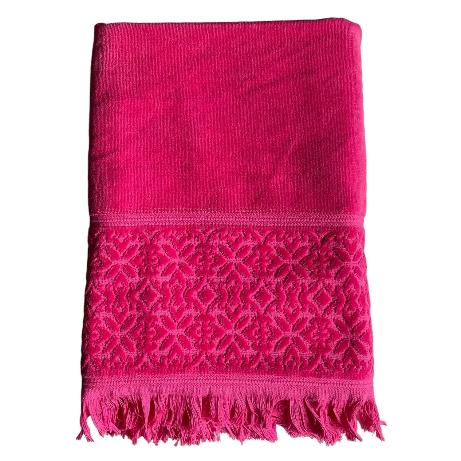 Serviette de bain éponge velours unie Romance