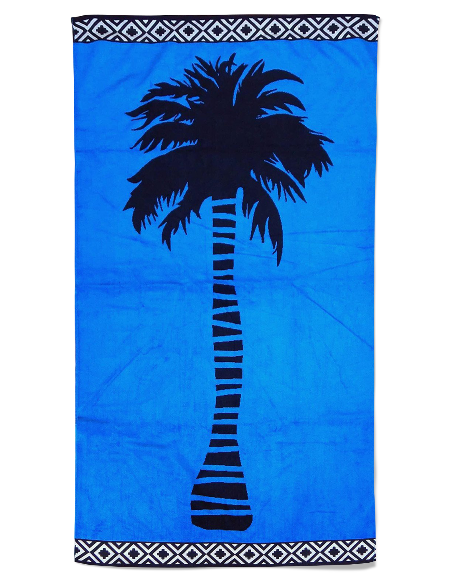 Serviette de plage éponge velours jacquard PLAZA