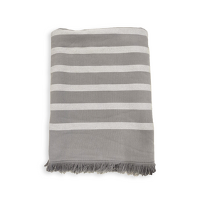 Fouta coton doublée éponge ALANYA grise