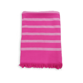 Fouta coton doublée éponge ALANYA rose