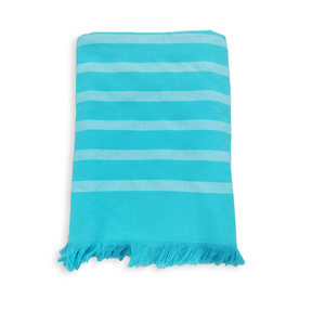 Fouta coton doublée éponge ALANYA Turquoise