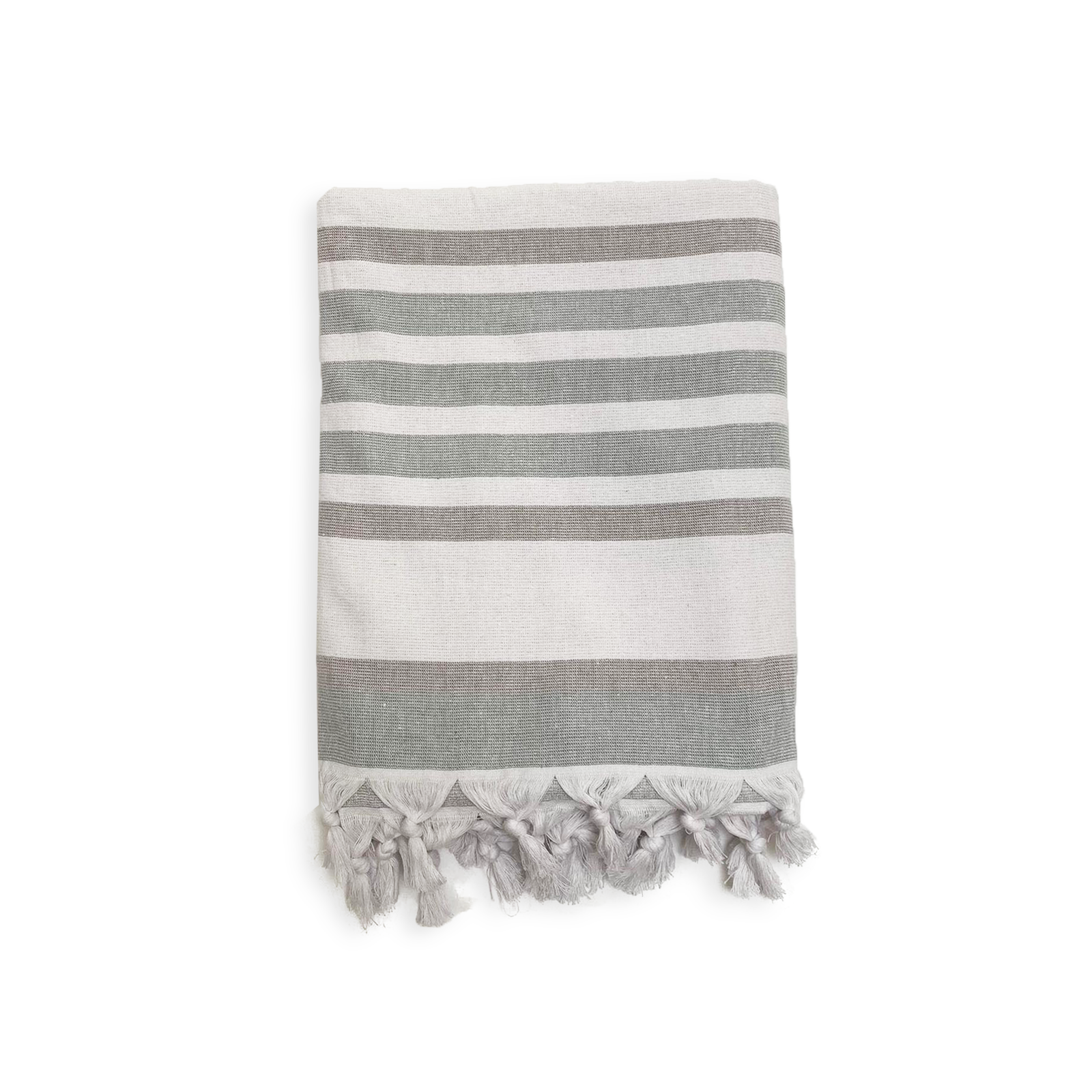 Fouta coton doublée éponge Latigo Gris vert