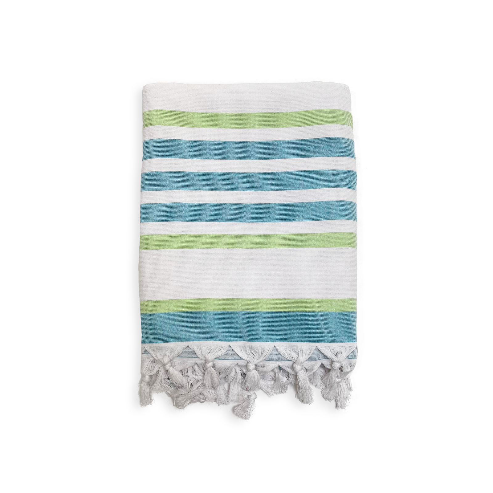 Fouta coton doublée éponge Latigo Bleu Verte