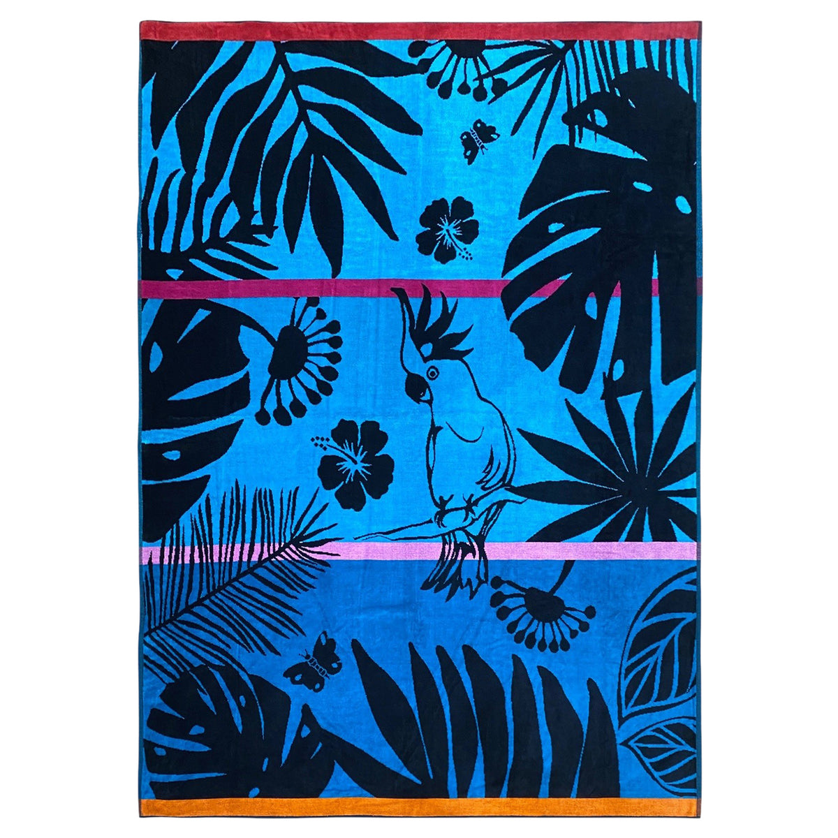 Serviette de plage éponge velours jacquard XL KALA