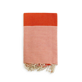 Fouta coton plate traditionnelle nid d'abeille Mikanda