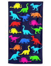 Serviette de plage ENFANT Microfibre 100% polyester Dinosaures