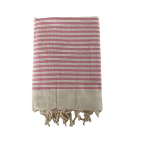 Fouta coton plate traditionnelle nid d'abeille Yadara