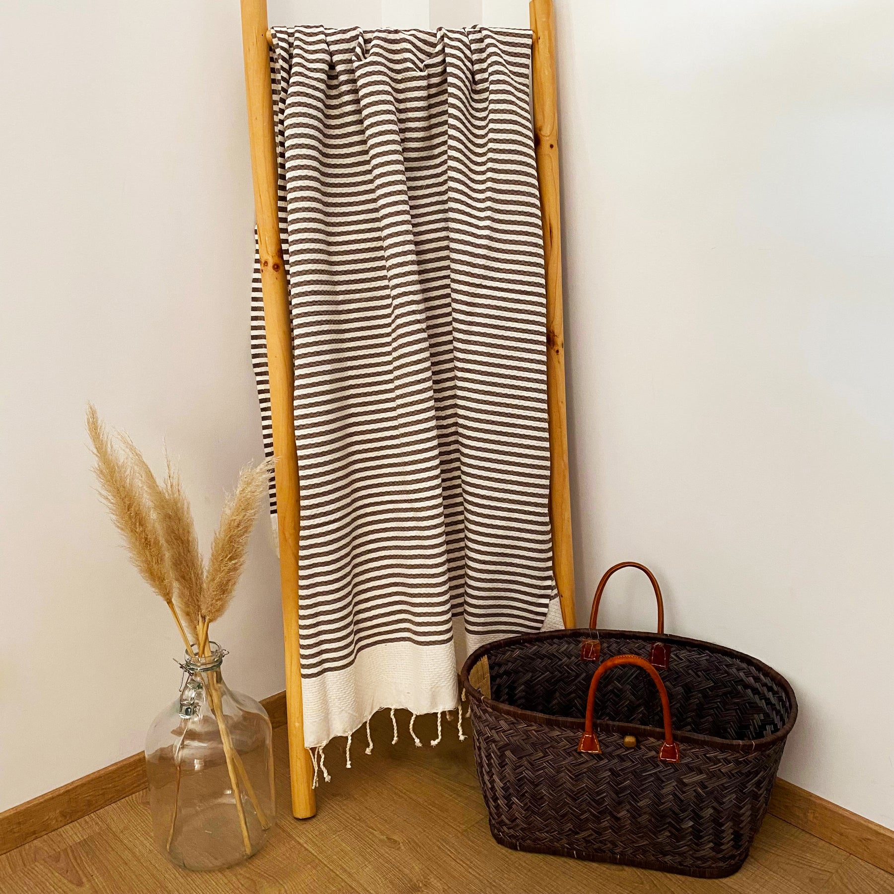 Fouta coton plate traditionnelle nid d'abeille Yadara