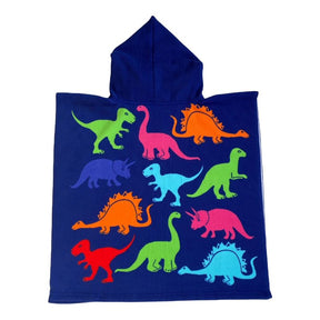 Pack enfant Dino un Poncho et une Serviette de plage microfibre 100% polyester