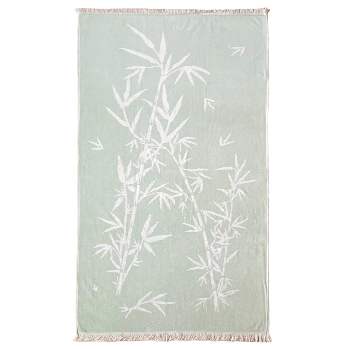 Serviette de plage éponge velours jacquard bamboo