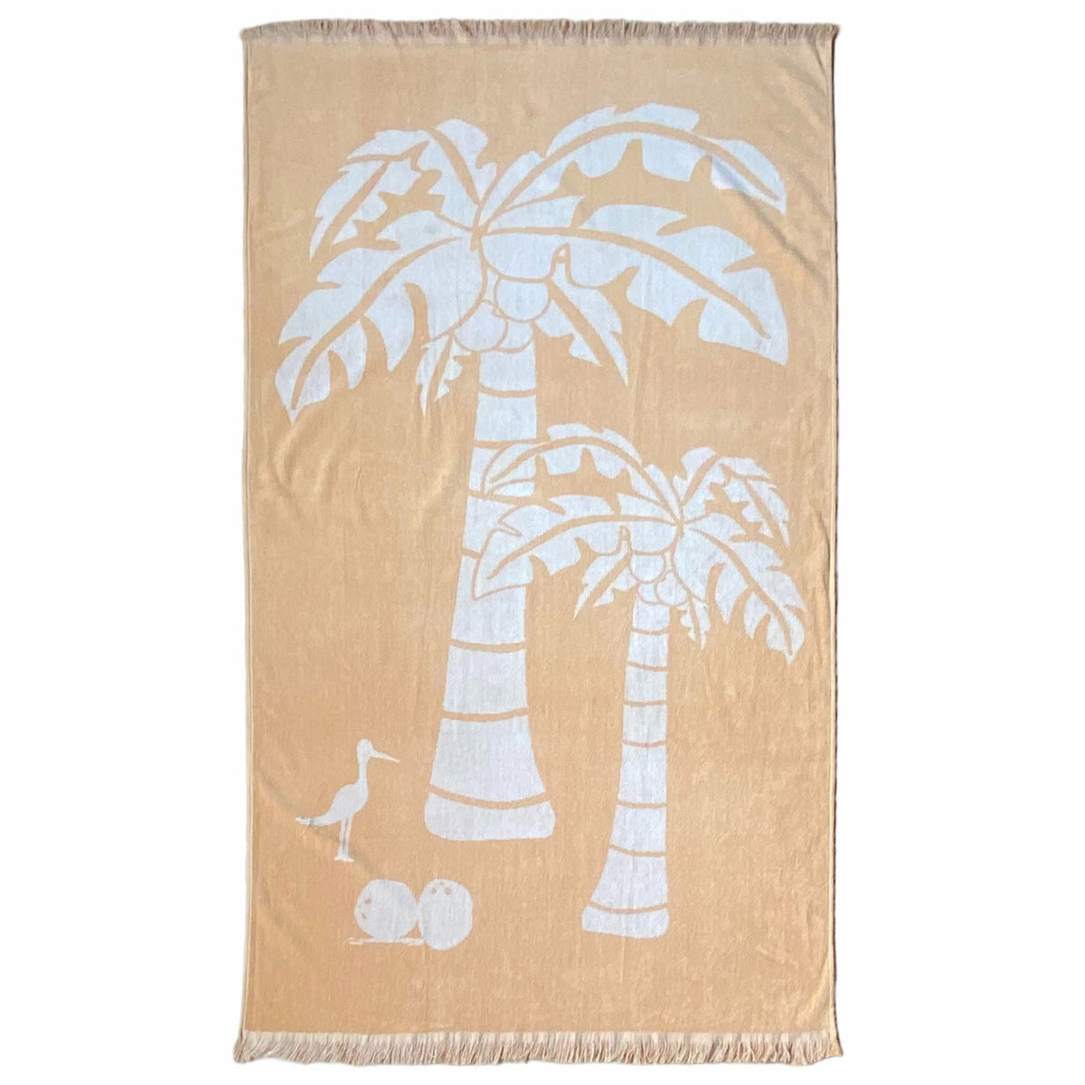 Serviette de plage éponge velours jacquard Cocobeach 90x170cm