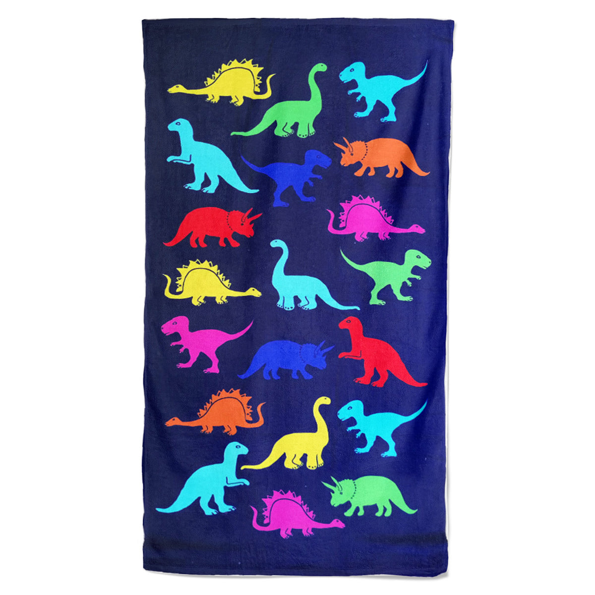 Pack enfant Dino un Poncho et une Serviette de plage microfibre 100% polyester