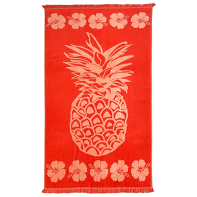 Serviette de plage éponge velours jacquard Valdanos