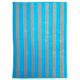 Serviette de plage éponge velours jacquard Milonga turquoise 140x180cm taille XL _Rayures_